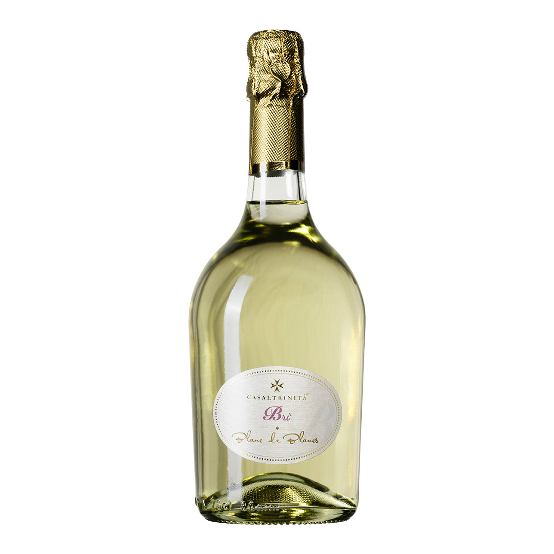 Bri – frisse bubbels van Trebbiano uit Puglia – fles met witte achtergrond