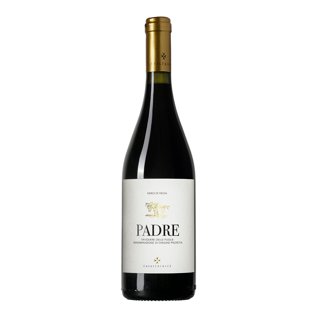 Fles rode wijn Padre Nero di Troia uit Puglia – Terra Collective