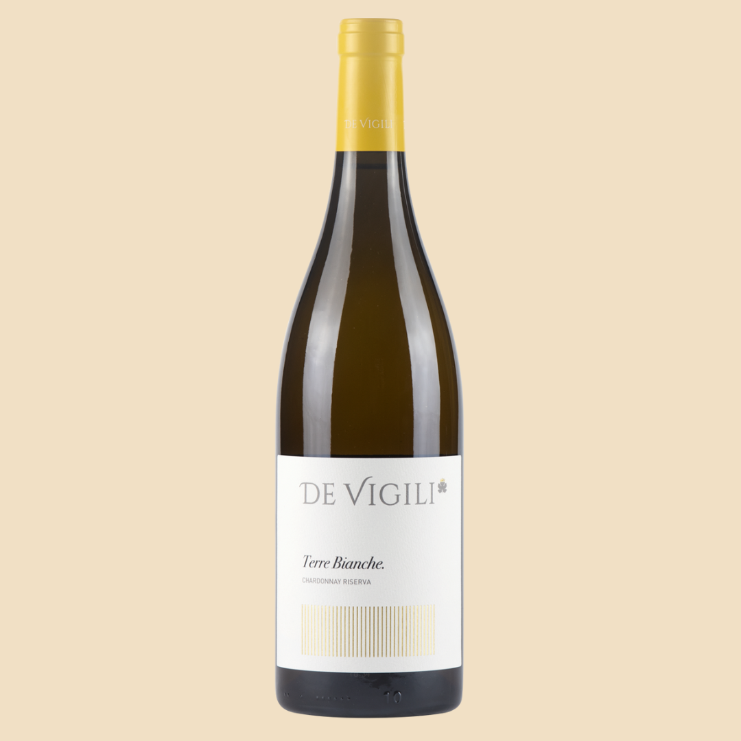 Fles Terre Bianche Chardonnay van De Vigili – minerale witte wijn uit Trentino, Italië · Terra Collective