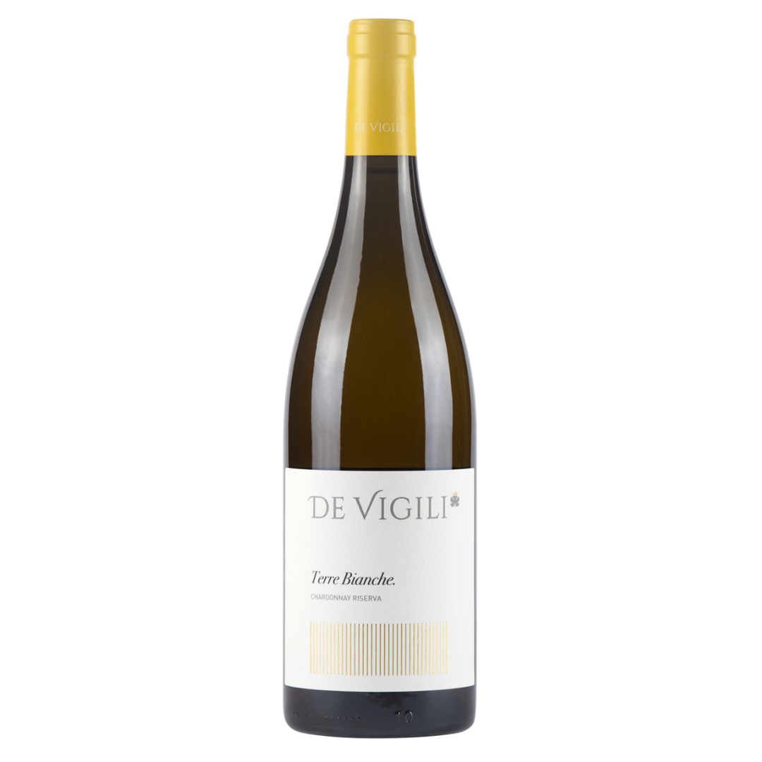 Fles Terre Bianche Chardonnay van De Vigili – minerale witte wijn uit Trentino, Italië · Terra Collective