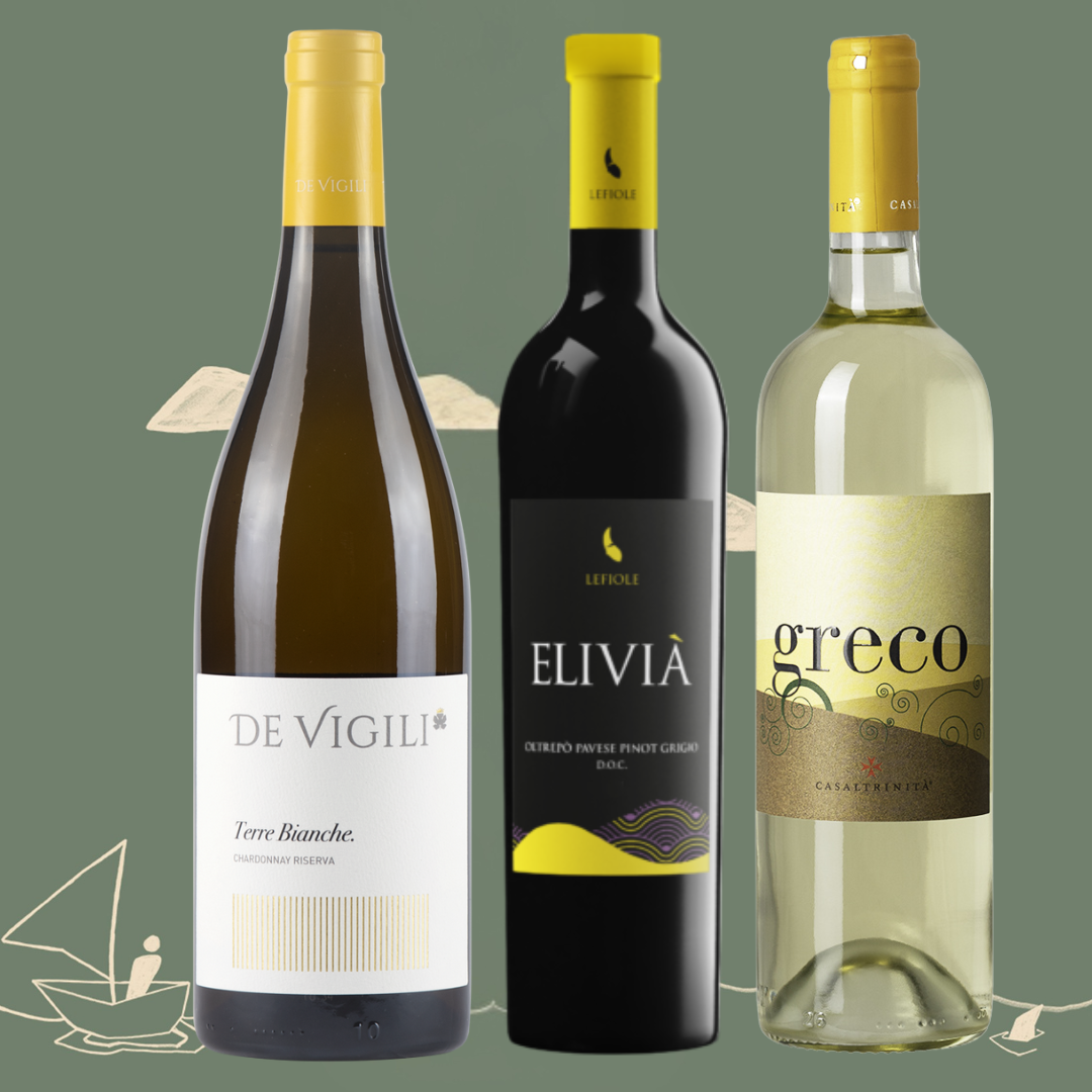 Van Bergen tot Zee – wijnpakket met Chardonnay, Pinot Grigio en Greco · Terra Collective