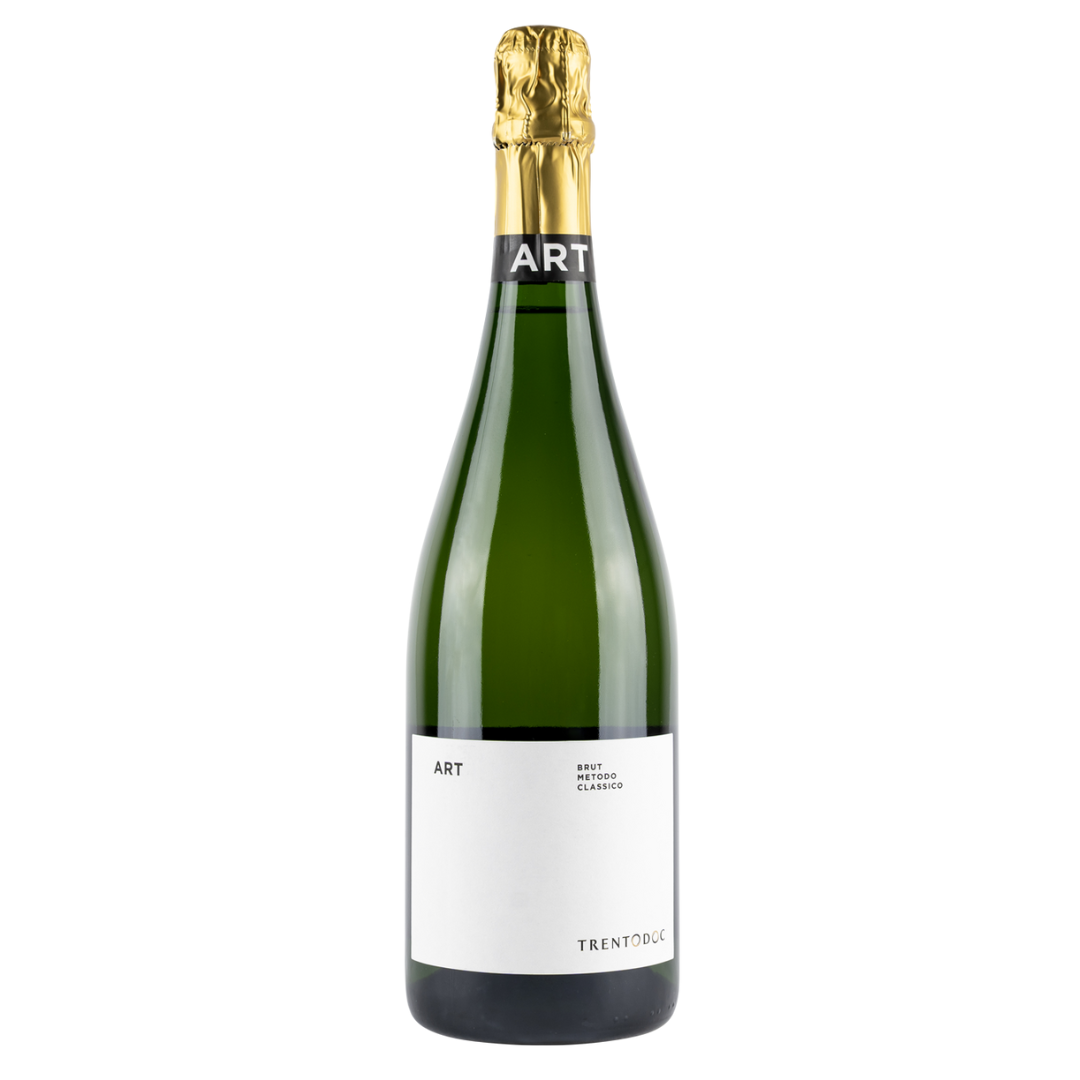 Bottle of ART Trentodoc sparkling wine – 100% Chardonnay from Trentino by De Vigili